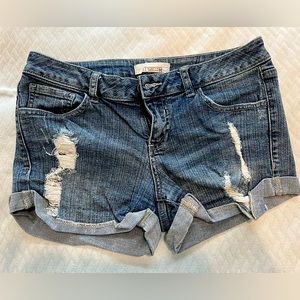 Distressed Jean Shorts